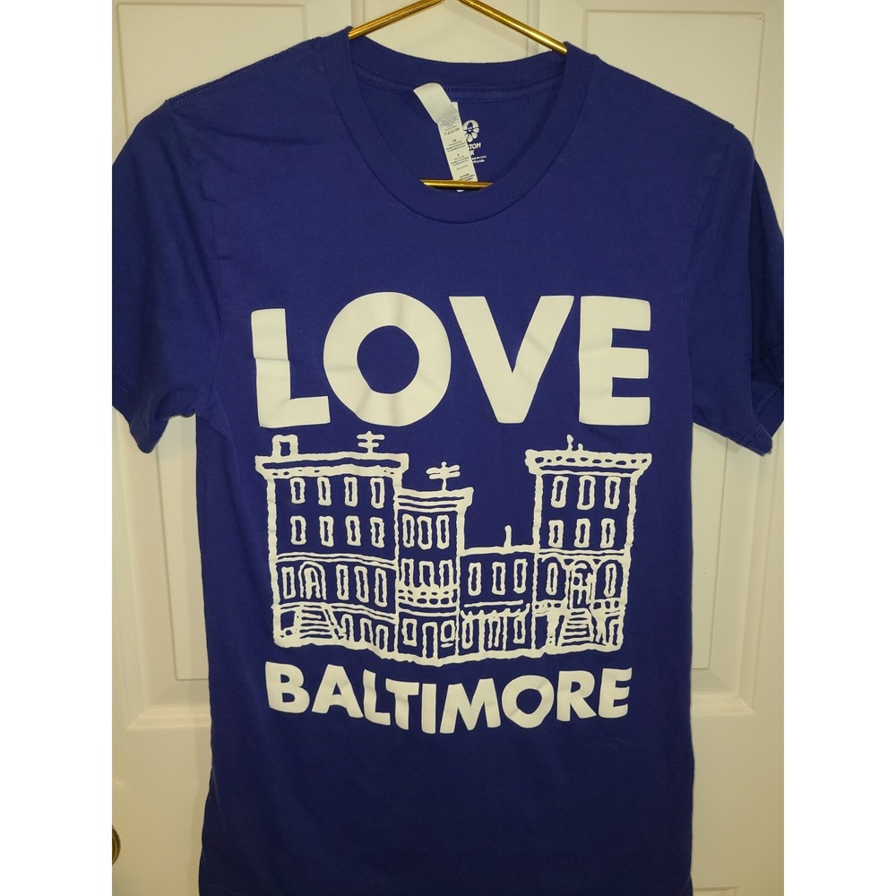 I Love Baltimore Heart Maryland Love Fan Apparel T-Shirt Small Purple